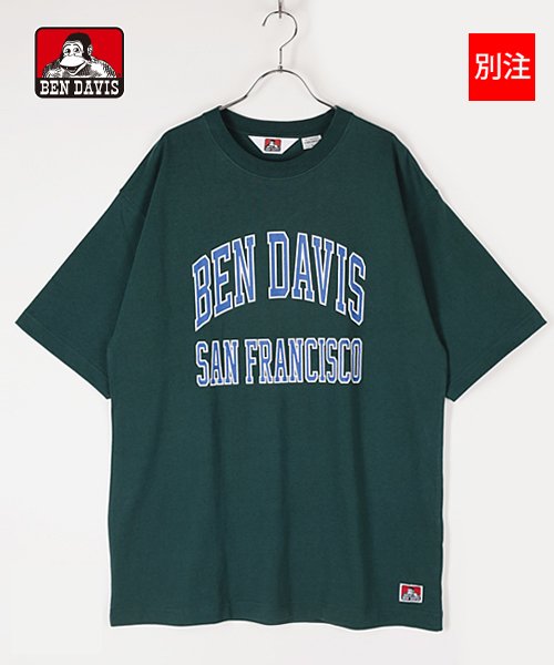 BEN DAVIS(BEN DAVIS)/【別注】【BENDAVIS】 ベンデイビス カレッジプリント 半袖 Tシャツ/グリーン