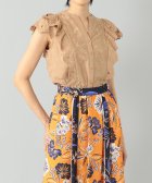 GRACE CONTINENTAL/カットワークフリルノースリーブブラウス/504120867