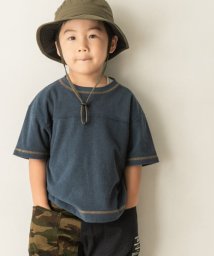 URBAN RESEARCH DOORS（Kids）(アーバンリサーチドアーズ（キッズ）)/パイルカラーステッチTシャツ(KIDS)/ネイビー