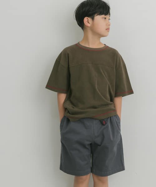 URBAN RESEARCH DOORS（Kids）(アーバンリサーチドアーズ（キッズ）)/パイルカラーステッチTシャツ(KIDS)/カーキ