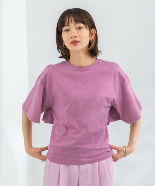 KBF(ケービーエフ)/BACKホックTシャツ/PURPLEPINK