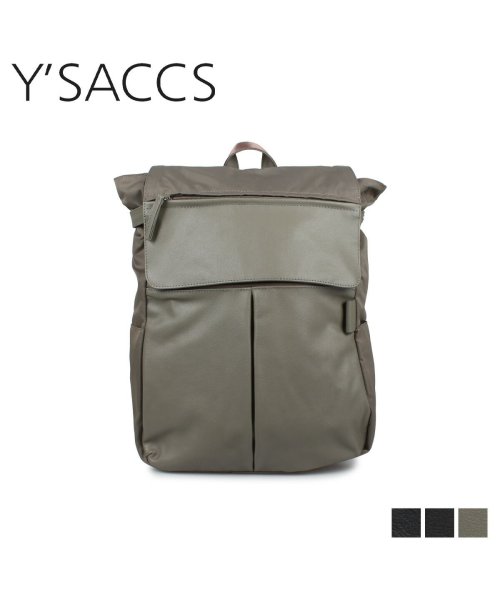 Y’SACCS(Y’SACCS)/イザック Y’SACCS リュック バッグ バックパック レディース 撥水 NYLON COWHIDE RUCKSACK L ブラック ネイビー グレージュ 黒/その他