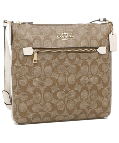 コーチ アウトレット ショルダーバッグ Signature ブラウンホワイト レディース Coach C1554 Imdj8 コーチ Coach Magaseek