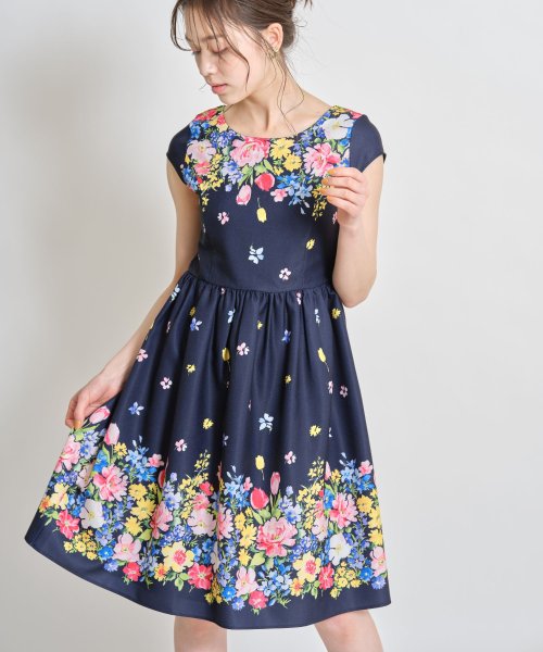 セール フレンチスリーブフラワープリントワンピース トッコクローゼット Tocco Closet Magaseek