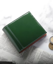 sankyoshokai(サンキョウショウカイ)/[PRAIRIE]コードバンレザー二つ折り財布/グリーン