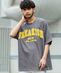 CavariA(キャバリア)/CavariA 裏毛カレッジロゴ入りクルーネック半袖ドロップショルダービッグTシャツ メンズ 半袖 大きいサイズ ブランド カットソー おしゃれ カレッジ ロゴ/その他系5