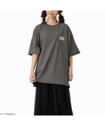 MAC HOUSE(women)(マックハウス（レディース）)/Kelloggs ケロッグ オーバーTシャツ 1515016－Z/チャコール