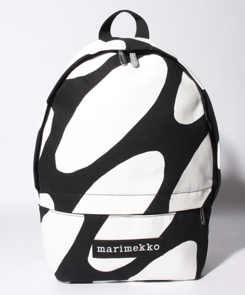 Marimekko(マリメッコ)/【marimekko】マリメッコ HILJAA LINSSI バックパック 049752/ブラック×ホワイト