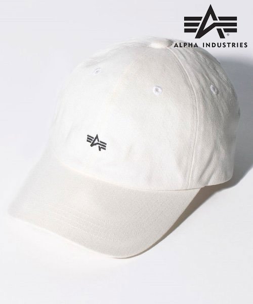 marukawa shonan(marukawa shonan)/【ALPHA/アルファ】スモールロゴ ローキャップ シンプル ワンポイント カジュアル 帽子 メンズ レディース/ホワイト