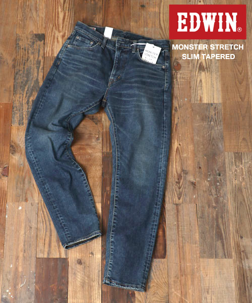 Sale 公式通販 Edwin エドウィン モンスターストレッチ スリムテーパード ジーンズ ヴィンテージウォッシュ Em32