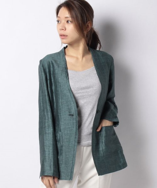 ノーカラージャケット 