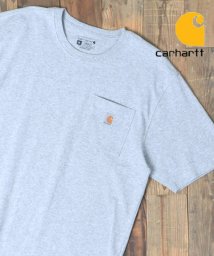 marukawa shonan(marukawa shonan)/【Carhartt/カーハート】ピスネーム半袖ポケットTシャツ/USサイズ アメカジ ワーク ミリタリー ストリート オーバーサイズ カジュアル ユニセックス/ミディアムグレー