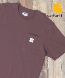 marukawa shonan(marukawa shonan)/【Carhartt/カーハート】ピスネーム半袖ポケットTシャツ/USサイズ アメカジ ワーク ミリタリー ストリート オーバーサイズ カジュアル ユニセックス/ワイン