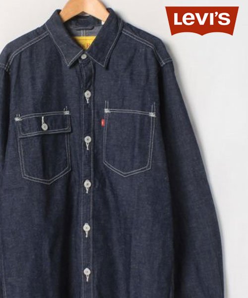 marukawa shonan(marukawa shonan)/【Levi's RED /リーバイスレッド】 デニムシャツ シャツ 長袖シャツ アメカジ カジュアル ユニセックス 羽織り 羽織/ネイビー