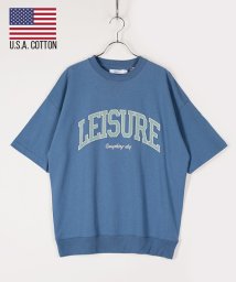 Amerikaya(Amerikaya)/【アメリカ屋】カレッジプリント アップリケ刺繍Tシャツ/ダークブルー