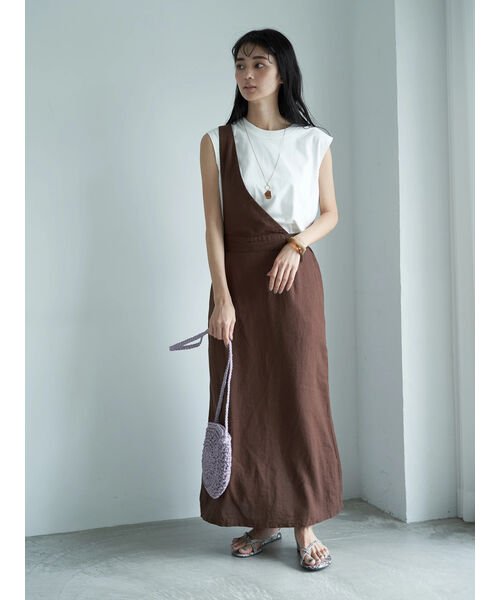 セール Web限定 リネンブレンドワンショルダーワンピース クラフトスタンダードブティック Craft Standard Boutique Magaseek