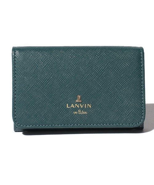 LANVIN en Bleu(BAG)(ランバンオンブルー（バッグ）)/リュクサンブール　名刺入れ/ディープグリーン