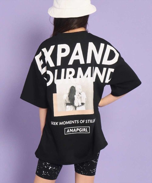 セール 後ビッグプリントスリットトップス アナップガール Anap Girl Magaseek