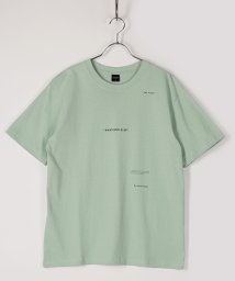 Amerikaya(Amerikaya)/【アメリカ屋】シンプルロゴ プリント 半袖 Tシャツ/ソフトグリーン