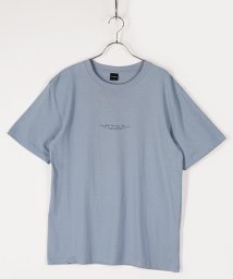 Amerikaya(Amerikaya)/【アメリカ屋】シンプルロゴ プリント 半袖 Tシャツ/ソフトブルー
