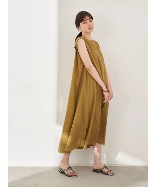 クーポン セール 55 Off レーヨン麻aラインワンピース イェッカ ヴェッカ Yecca Vecca Magaseek