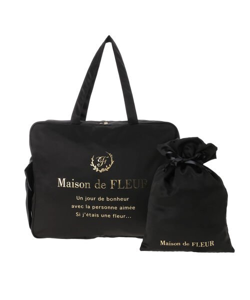 Maison de FLEUR(メゾンドフルール)/コンパクトキャリーバッグ/ブラック