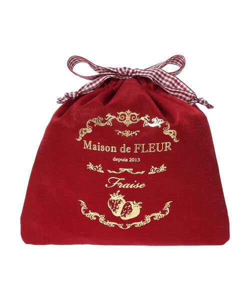 Maison de FLEUR(メゾンドフルール)/【一部店舗限定】いちご巾着/レッド