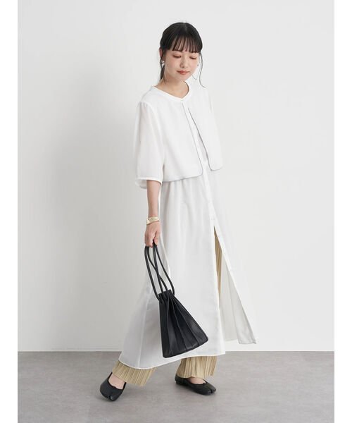 セール アースミュージック エコロジー Earth Music Ecology Web限定 サイドリボンシャツワンピース Magaseek