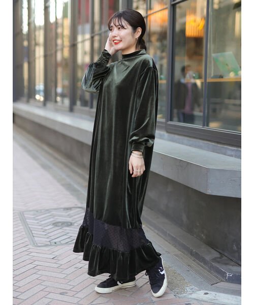 セール コエ Koe ベロアワンピース Magaseek