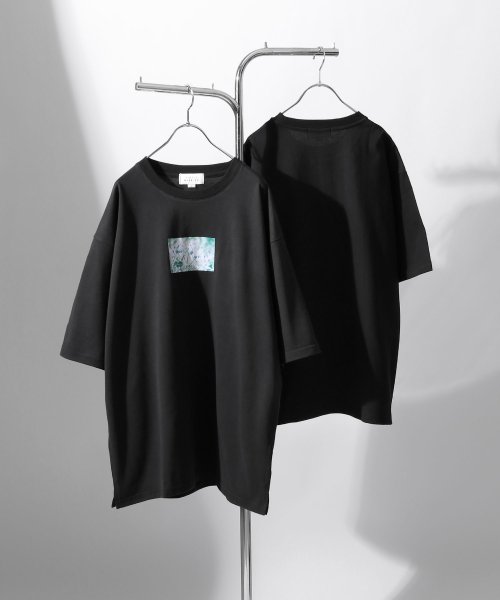 ZIP FIVE(ジップファイブ)/【t－1551027】アソートプリントBIGTシャツ/ブラック系3