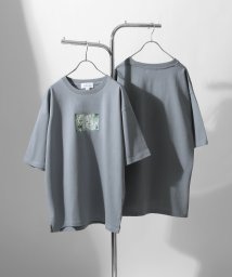 ZIP FIVE(ジップファイブ)/【t－1551027】アソートプリントBIGTシャツ/ブルー系3