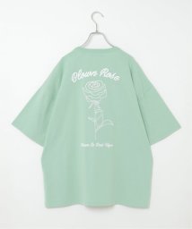 VENCE　EXCHANGE(ヴァンス　エクスチェンジ)/ローズ刺繍Tシャツ/ミント