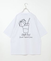 VENCE　EXCHANGE(ヴァンス　エクスチェンジ)/ドリンク刺繍Tシャツ/ホワイト
