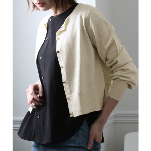 バックレースラメカーディガン プールヴー Pourvous Magaseek