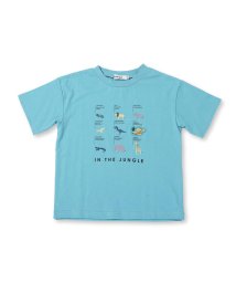 SLAP SLIP(スラップスリップ)/猛獣 図鑑 天竺 Tシャツ (80~130cm)/ブルー