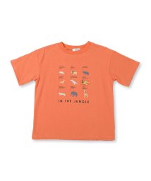 SLAP SLIP(スラップスリップ)/猛獣 図鑑 天竺 Tシャツ (80~130cm)/オレンジ