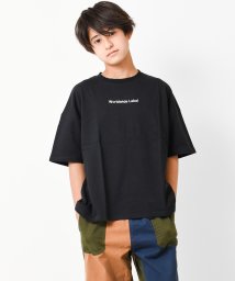 RAT EFFECT(ラット エフェクト)/ロゴ刺繍スーパービッグTシャツ/ブラック