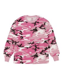 BACKYARD FAMILY(バックヤードファミリー)/ロスコ カモフラ 長袖 Tシャツ/ピンク