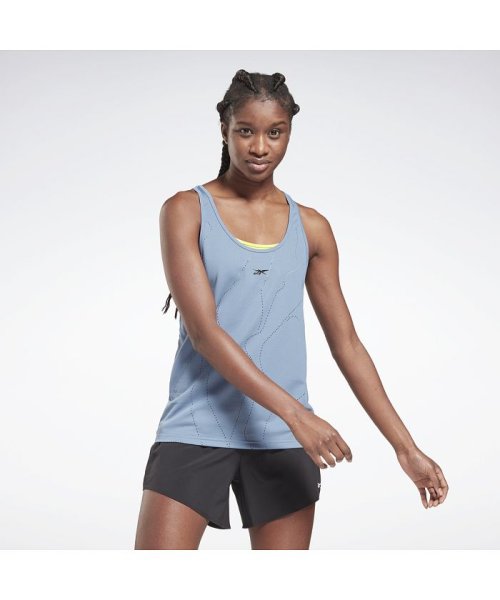Reebok(Reebok)/ユナイテッド バイ フィットネス パーフォレーテッド タンク トップ / United By Fitness Perforated Tank Top/ブルー