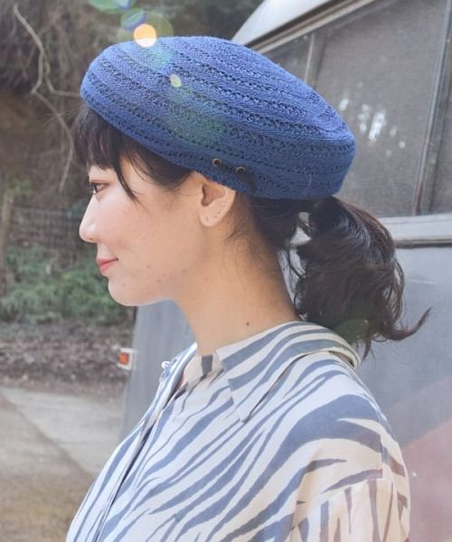 CAYHANE(チャイハネ)/【チャイハネ】サラリベレー帽 CFOP1201/ブルー