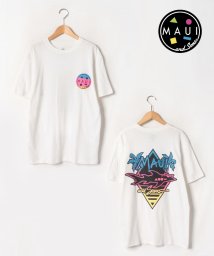 marukawa shonan(marukawa shonan)/【MAUI ＆ Sons/マウイアンドサンズ】 HIGHTIDE ハワイアン 半袖 Tシャツ メンズ レディース / ユニセックス サーフ サーファー レトロ/ホワイト