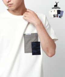 MARUKAWA(マルカワ)/【CAPTAIN STAG】キャプテン スタッグ メンズ 半袖 ポンチ ポケット Tシャツ/ホワイト