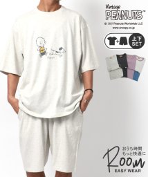 Peanuts ピーナッツ スヌーピー 半袖 ショーツ 上下セット セットアップ ルームウェア 部屋着 おうち リラックス マルカワ Marukawa Magaseek