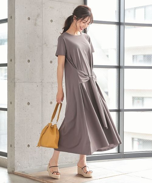 セール ウエストリボンカットソーワンピース E2738 神戸レタス Kobe Lettuce Magaseek