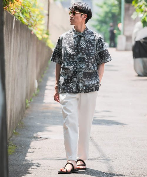 セール セットアップ着用可能 クレイジーペイズリー半袖シャツ アイテムズアーバンリサーチ メンズ Items Urbanresearch Magaseek
