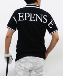 TopIsm(トップイズム)/半袖 ロゴ メンズゴルフポロシャツ/ブラック系1