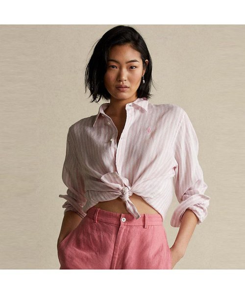 ストライプド リネン シャツ レディースファッション 阪急百貨店公式通販 Hankyu Fashion