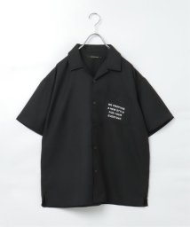VENCE　EXCHANGE(ヴァンス　エクスチェンジ)/バックパッチ半袖シャツ/ブラック