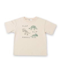 SLAP SLIP(スラップスリップ)/恐竜 パッチ 天竺 Tシャツ (80~130cm)/オフホワイト