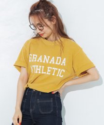 coca(コカ)/ロゴプリントピグメントTシャツ/YELLOW